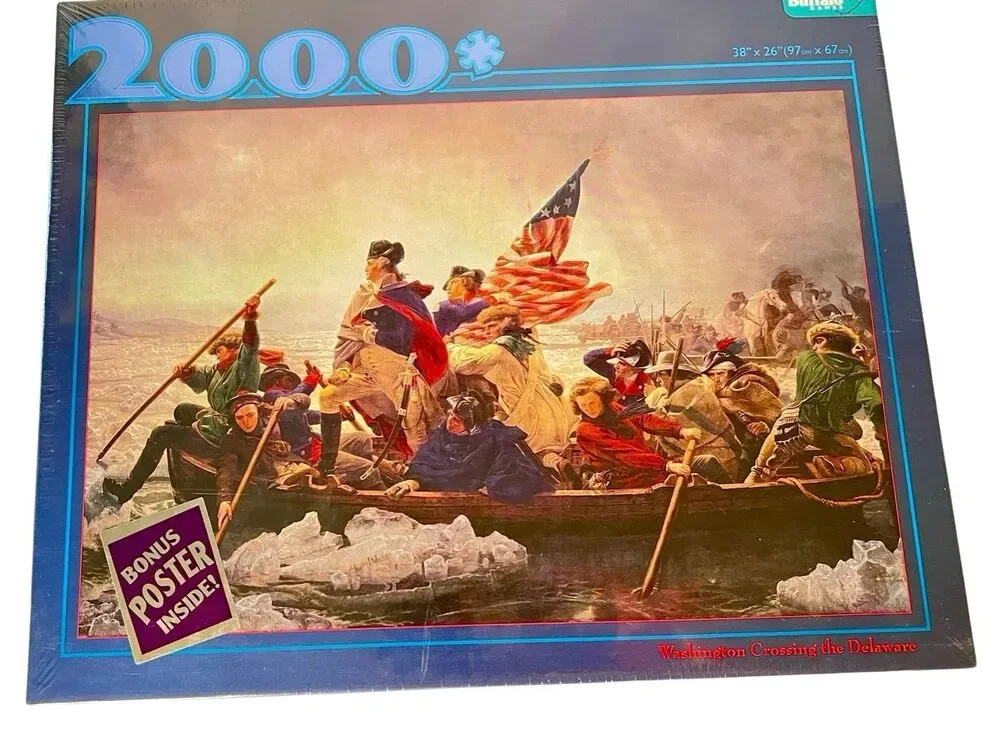 New Sealed Buffalo Games 2000 Piece Jigsaw Puzzle Washington Crossing The Delawa